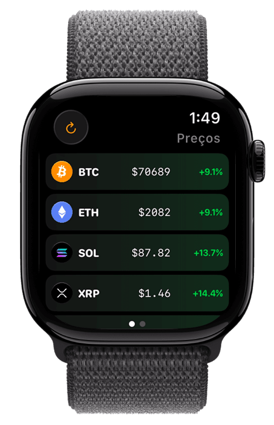 Crypto Bros prices on Apple Watch