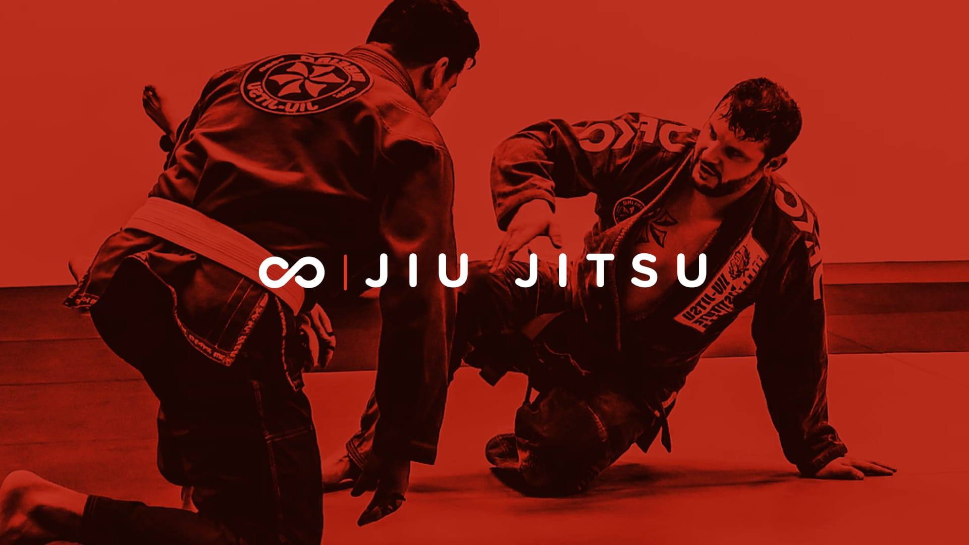 Moove jiu-jitsu campaign: brand icon over training photography