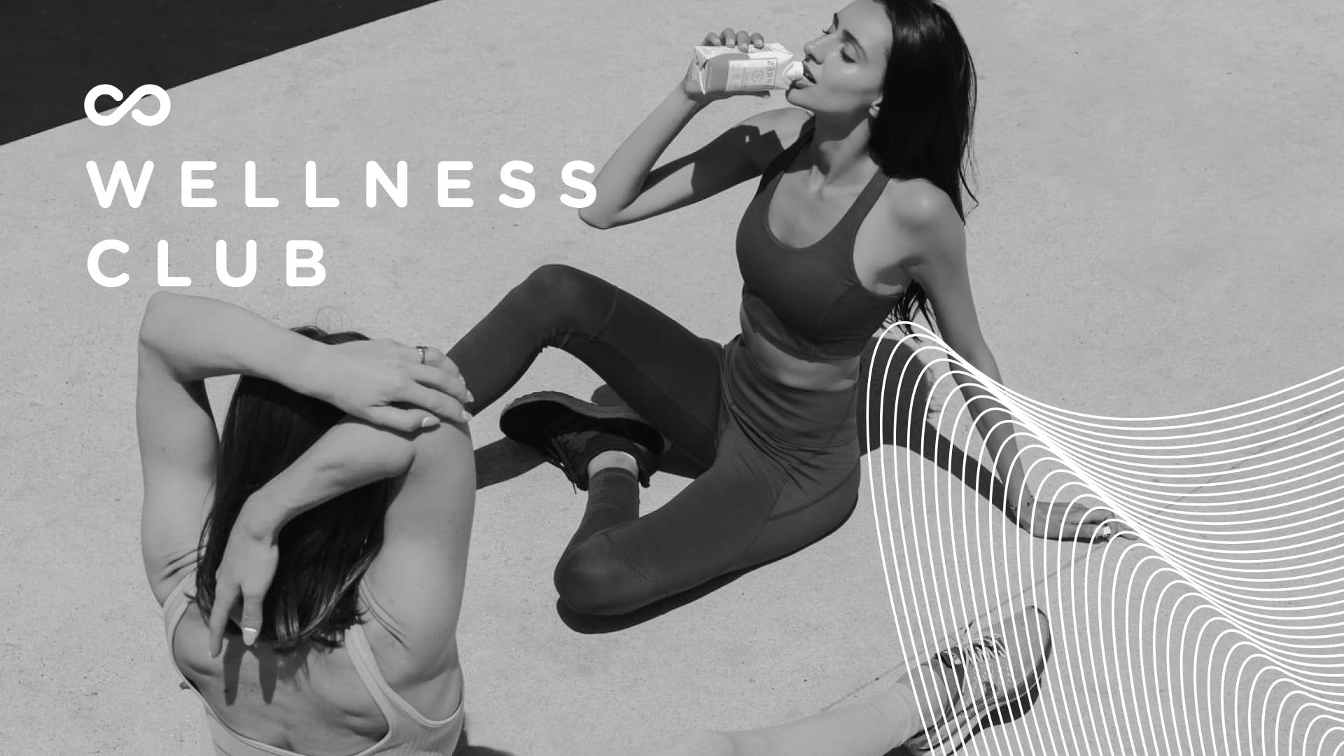 Moove wellness club poster with brand icon