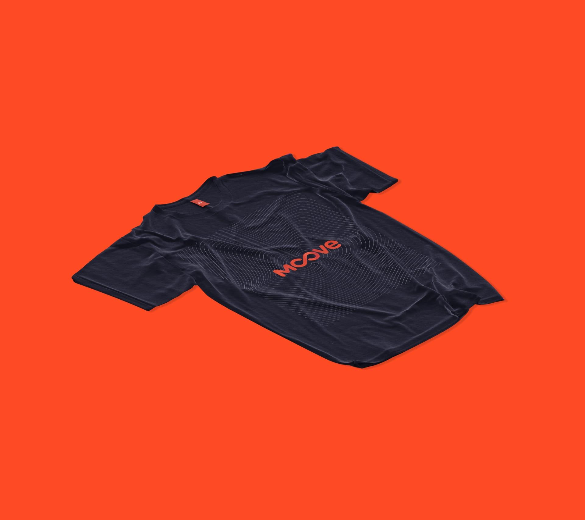 Moove branded t-shirt mockup